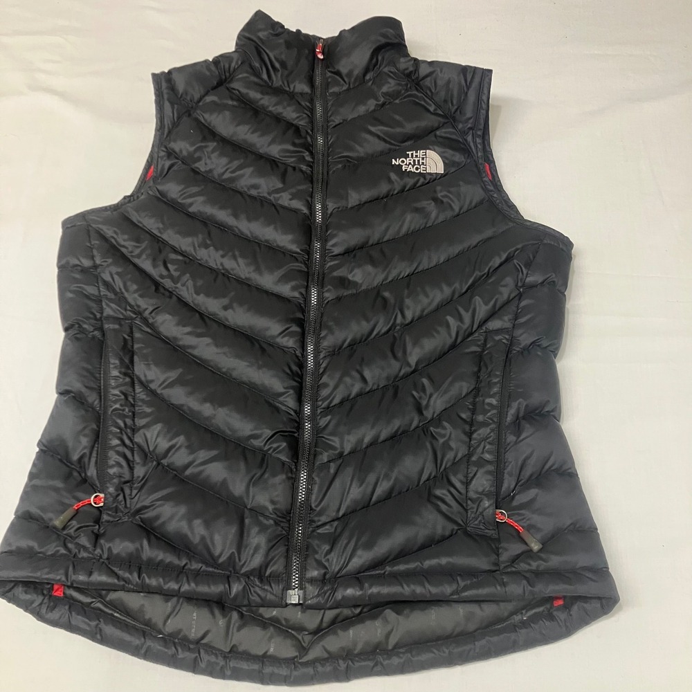 The North Face Summit Series Puffer Vest Womens Medium Black Pertex Quantum Zip